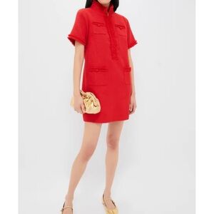 POMANDER PLACE Red Tweed Ophelia Dress